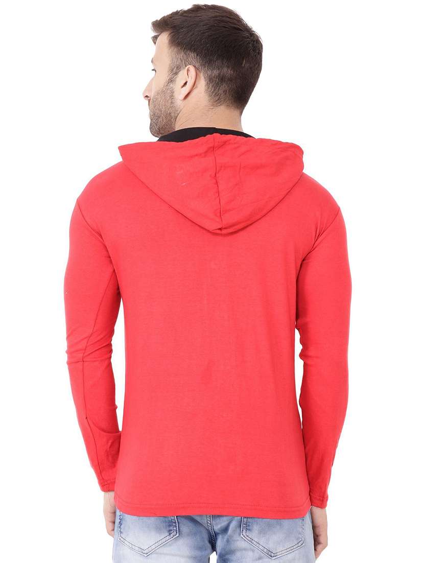 men slim fit long sleeve hooded shirt - 20841089 - Standard Image - 2