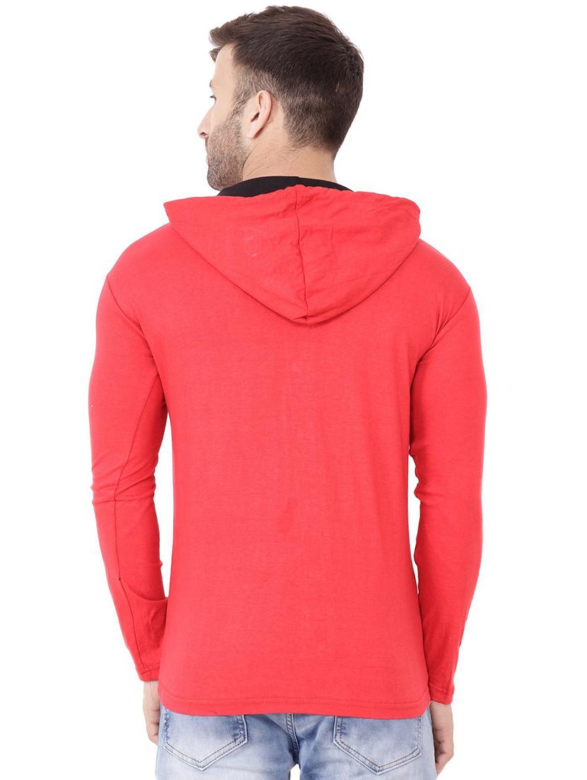 red cotton blend casual shirt - 20841112 - Standard Image - 2