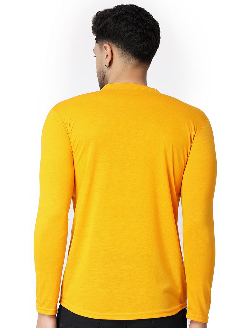 solid yellow cotton blend cotton shirt - 20841162 - Standard Image - 2