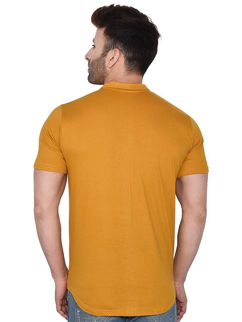solid yellow cotton blend cotton shirt - 20841220 -  Standard Image - 2