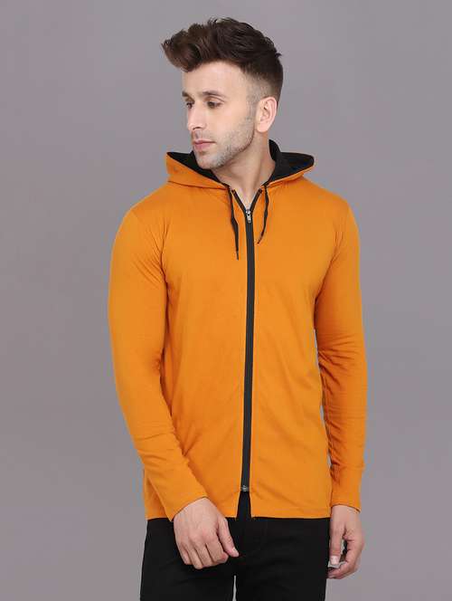 hooded neck zip up t-shirt - 20841304 -  Standard Image - 0