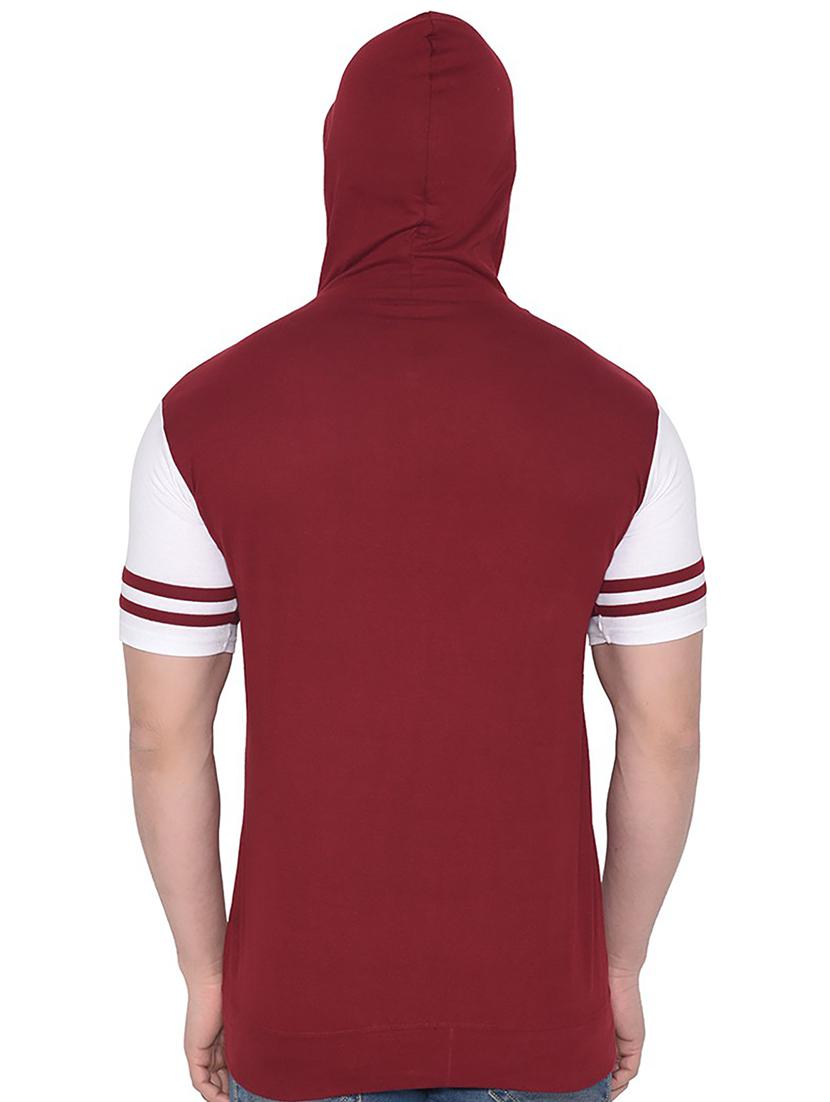 hooded neck color block t-shirt - 20841321 - Standard Image - 2
