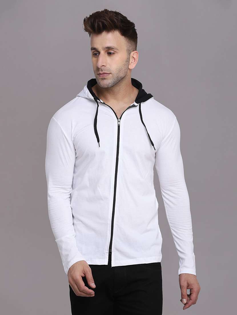 hooded neck solid t-shirt