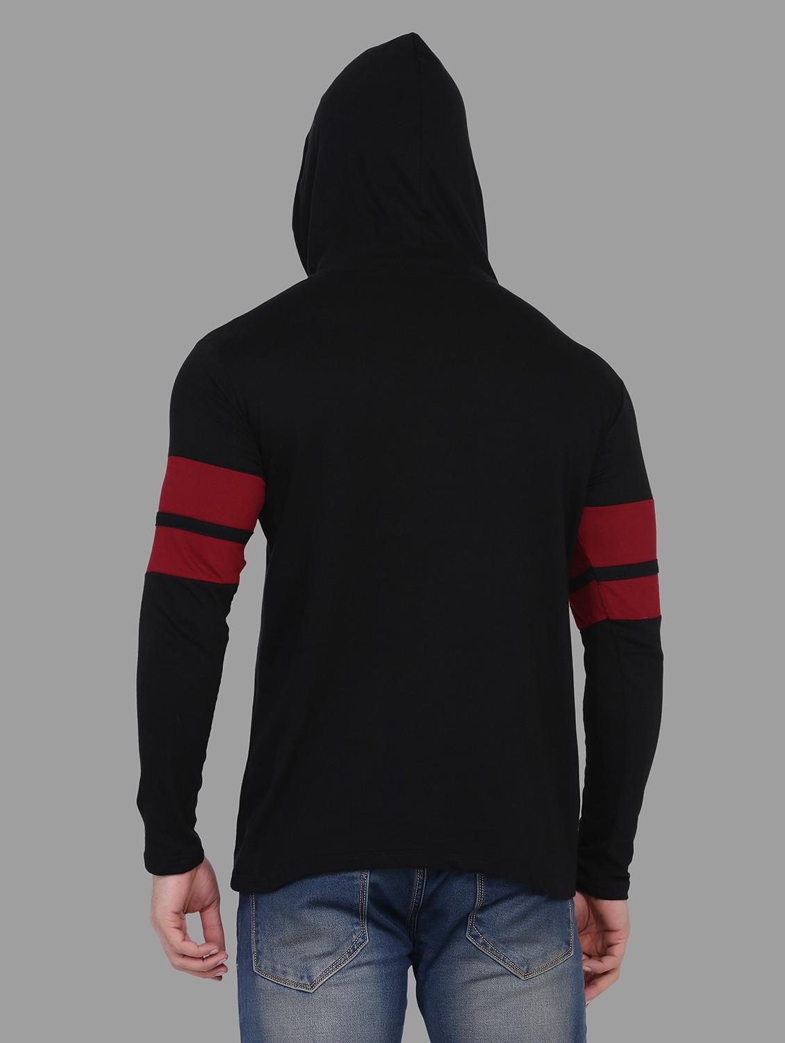 hooded neck color block t-shirt - 20841332 - Standard Image - 2