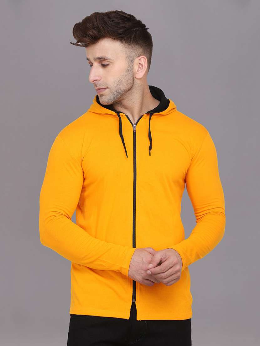 hooded neck solid t-shirt