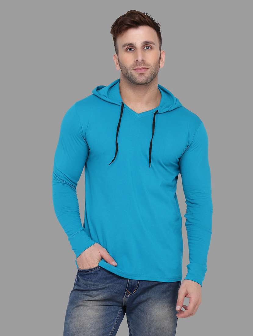 sea green cotton blend t-shirt