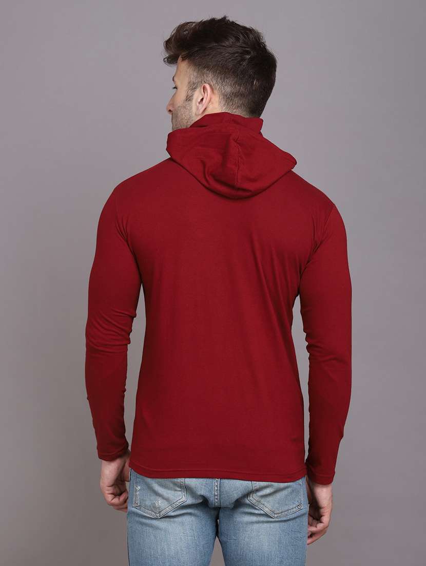 maroon cotton blend t-shirt - 20841446 -  Standard Image - 2