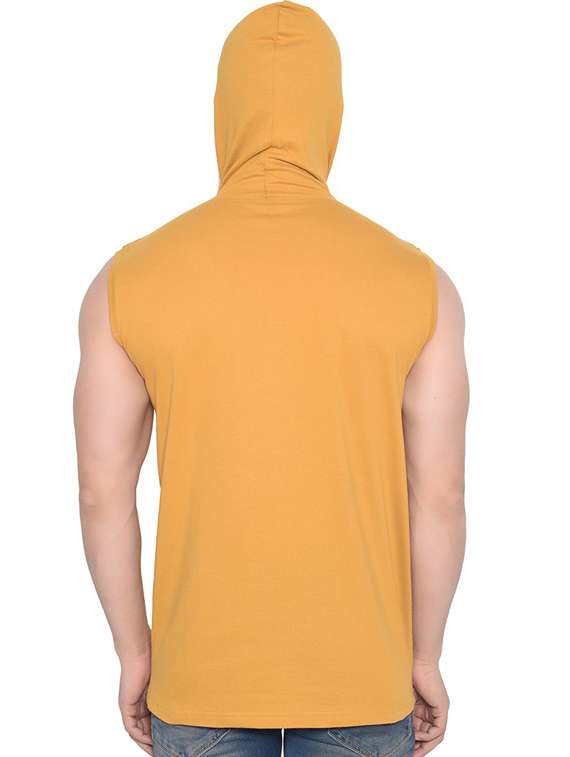 hooded neck solid t-shirt - 20841467 -  Standard Image - 2