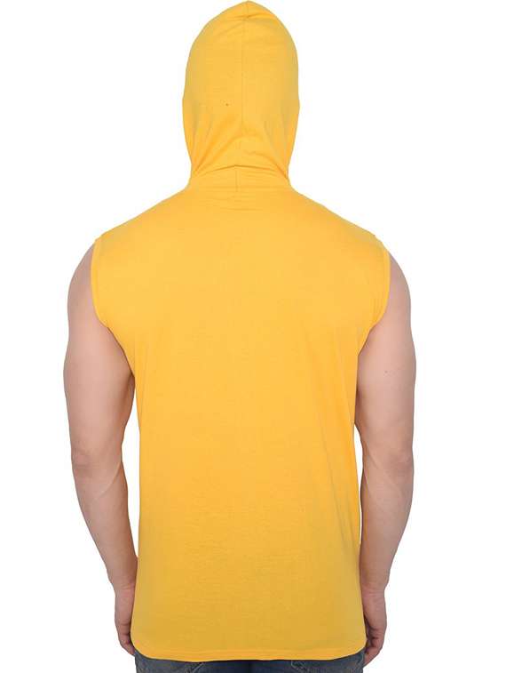 hooded neck solid t-shirt - 20841476 -  Standard Image - 2