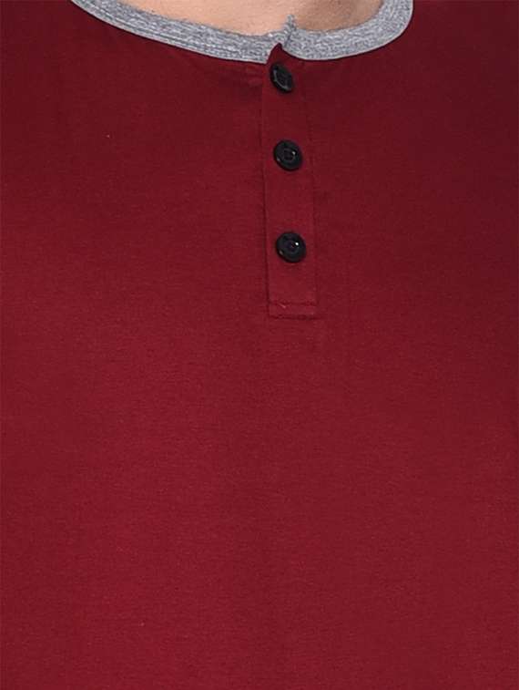 maroon cotton blend t-shirt - 20841495 -  Standard Image - 2