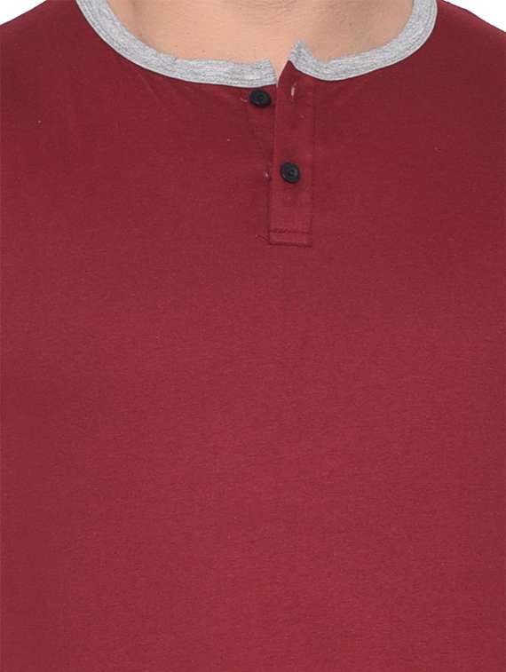 maroon cotton blend t-shirt - 20841497 -  Standard Image - 2