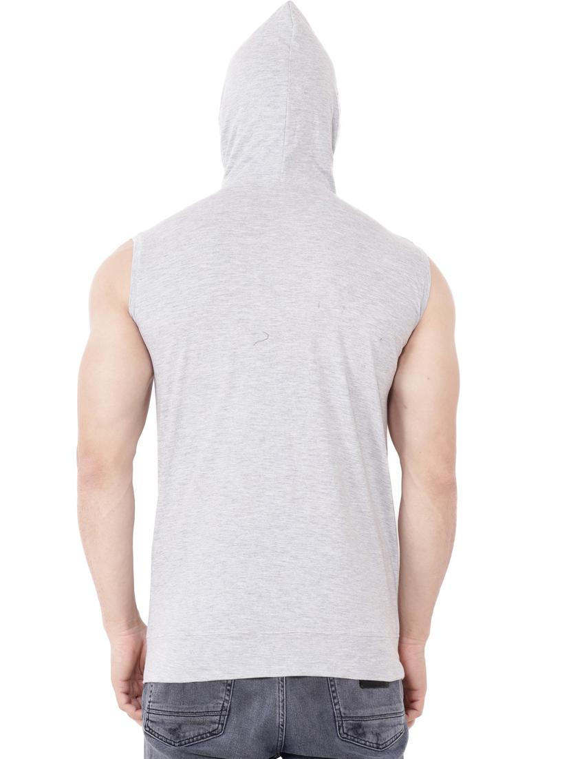 men hooded neck sleeveless t-shirt - 20841523 - Standard Image - 2
