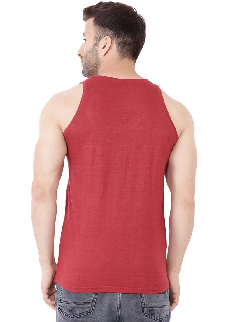grey & maroon cotton blend t-shirt - 20841544 - Standard Image - 2