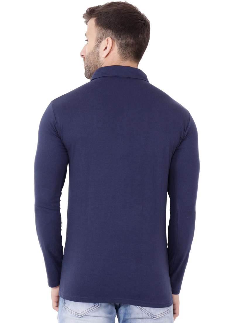 navy blue cotton blend t-shirt - 20841552 -  Standard Image - 2