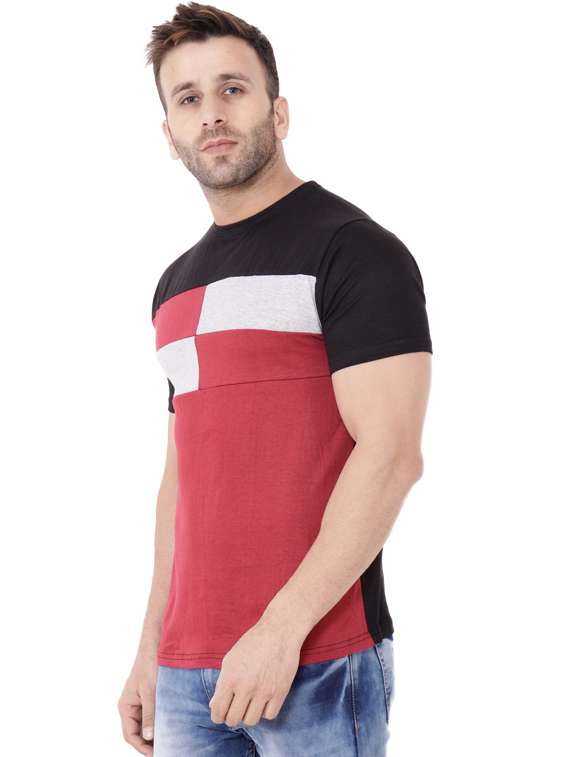 multicolored cotton blend  t-shirt
