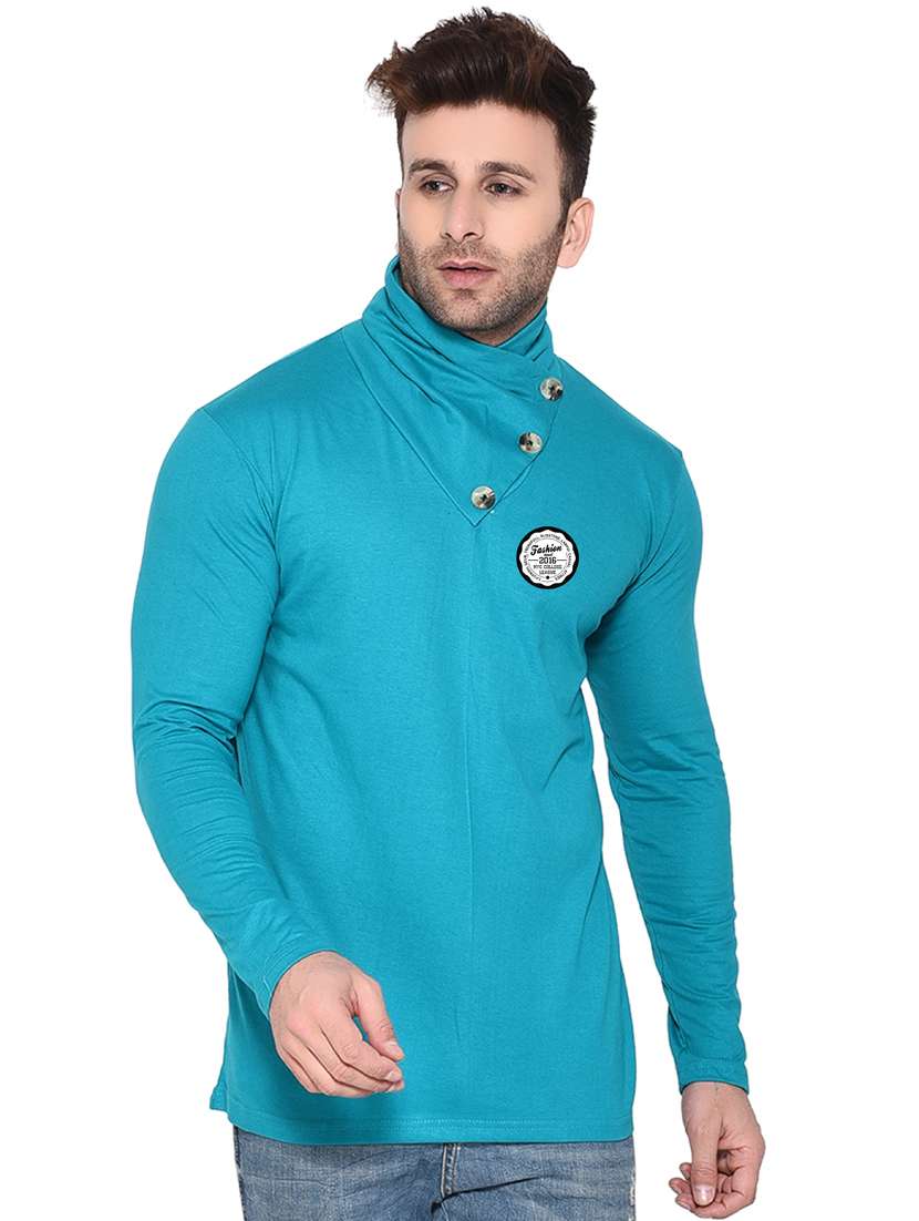 green cotton blend t-shirt