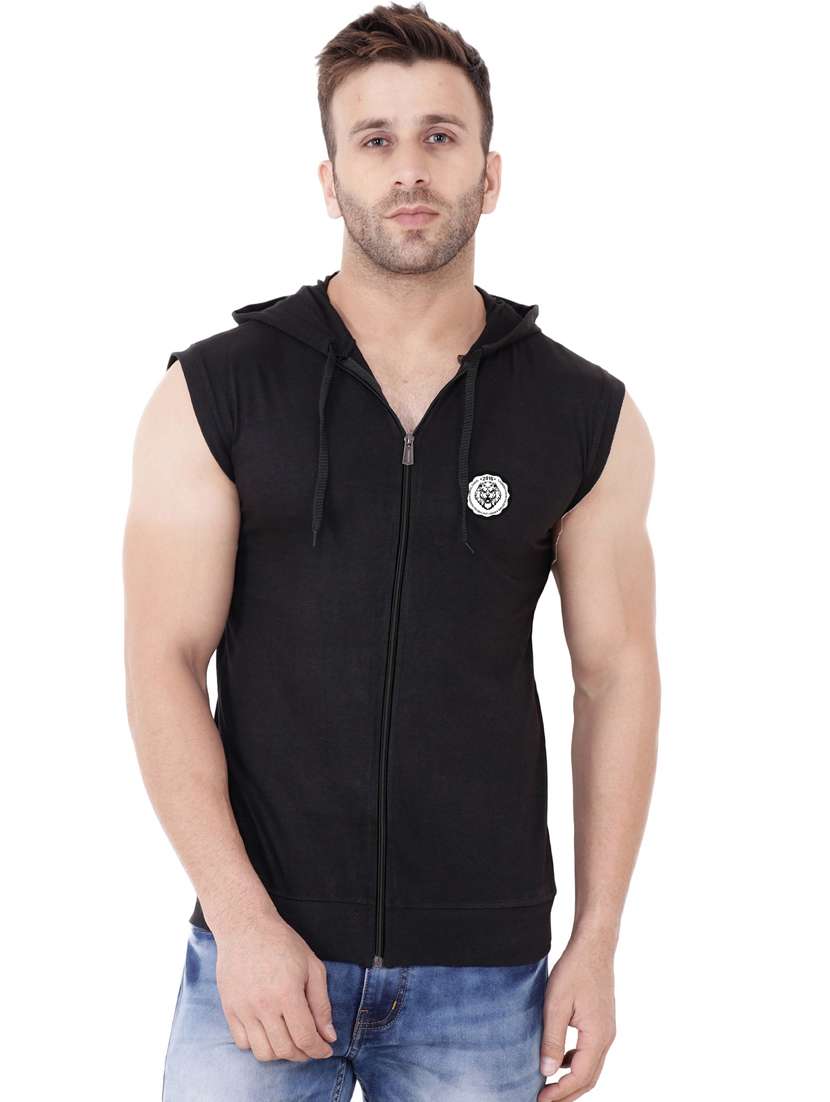 black cotton blend t-shirt