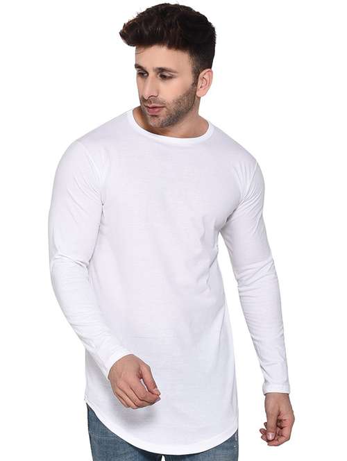 men solid long sleeves round neck t-shirt - 20841673 -  Standard Image - 0
