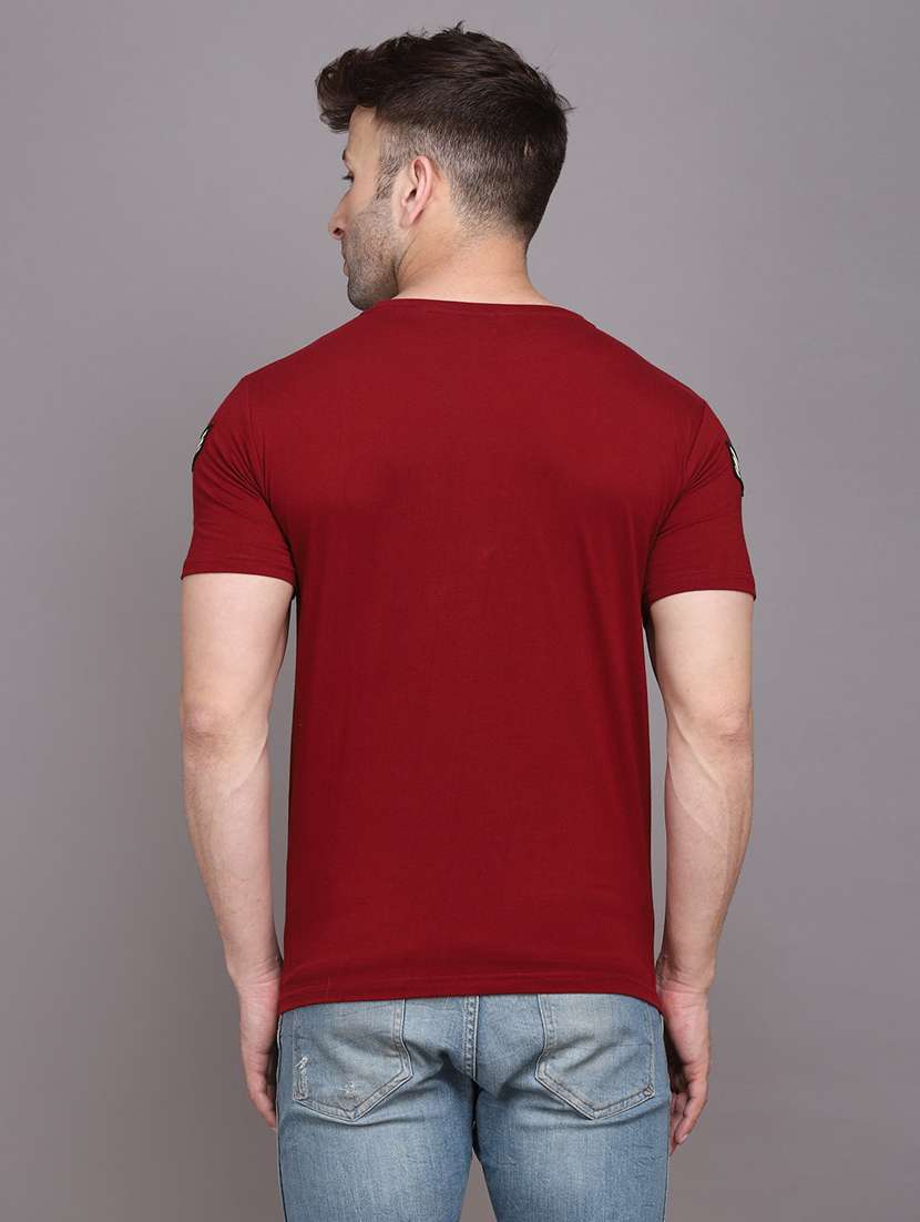 maroon cotton blend t-shirt - 20841683 -  Standard Image - 2