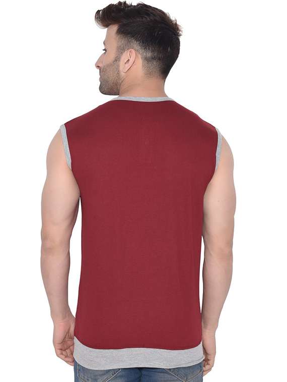 maroon cotton blend t-shirt - 20841712 -  Standard Image - 2
