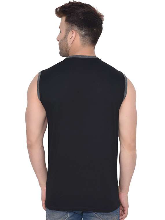 black cotton blend t-shirt - 20841714 -  Standard Image - 2