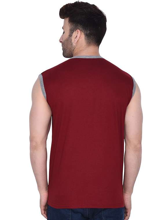 maroon cotton blend t-shirt - 20841717 -  Standard Image - 2