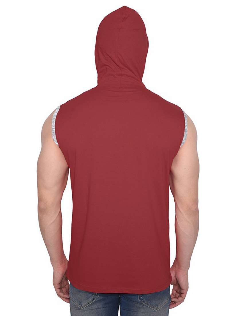 maroon cotton blend t-shirt - 20841798 -  Standard Image - 2