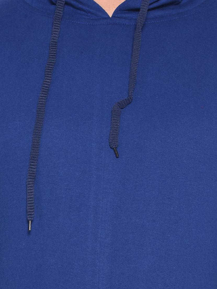 men solid long sleeve hooded t-shirt - 20841823 - Standard Image - 2