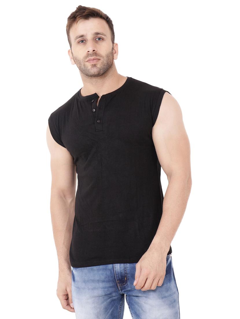 black cotton blend t-shirt - 20841825 -  Zoom Image - 0