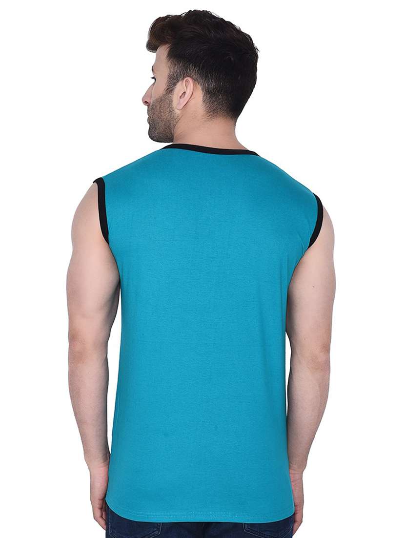 turquoise cotton blend t-shirt - 20841863 -  Standard Image - 2