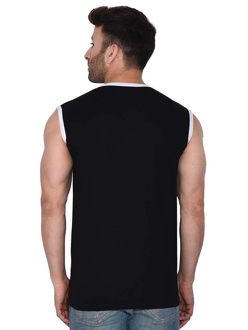 black  solid cotton blend t-shirt - 20841867 -  Standard Image - 2