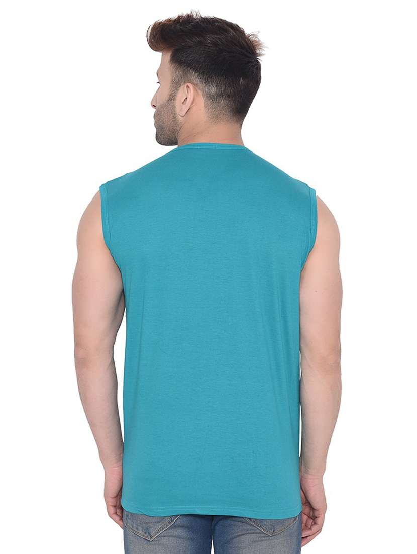 turquoise cotton blend t-shirt - 20841870 -  Standard Image - 2