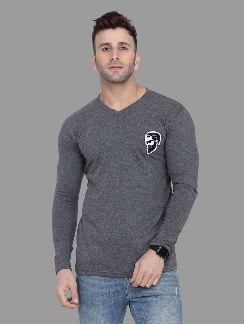 solid cotton blend t-shirt
