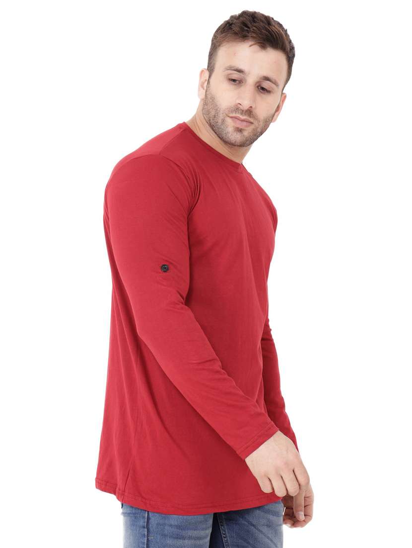maroon cotton blend t-shirt - 20841928 -  Standard Image - 2