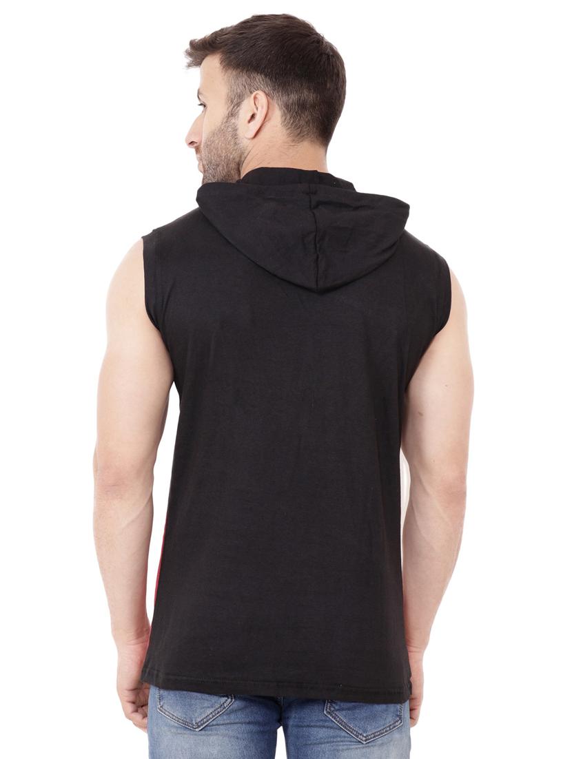 black solid cotton blend t-shirt - 20841931 - Standard Image - 2