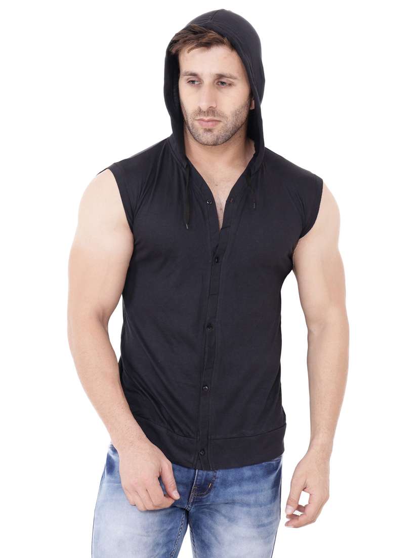 black cotton blend t-shirt - 20841936 -  Zoom Image - 0