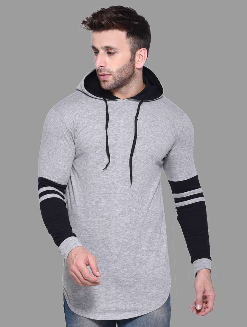 grey cotton blend t-shirt