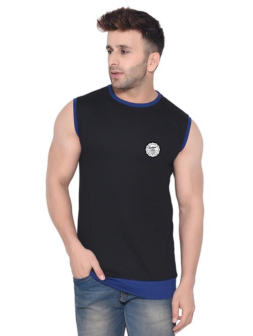 black cotton blend t-shirt - 20842017 - Standard Image - 0