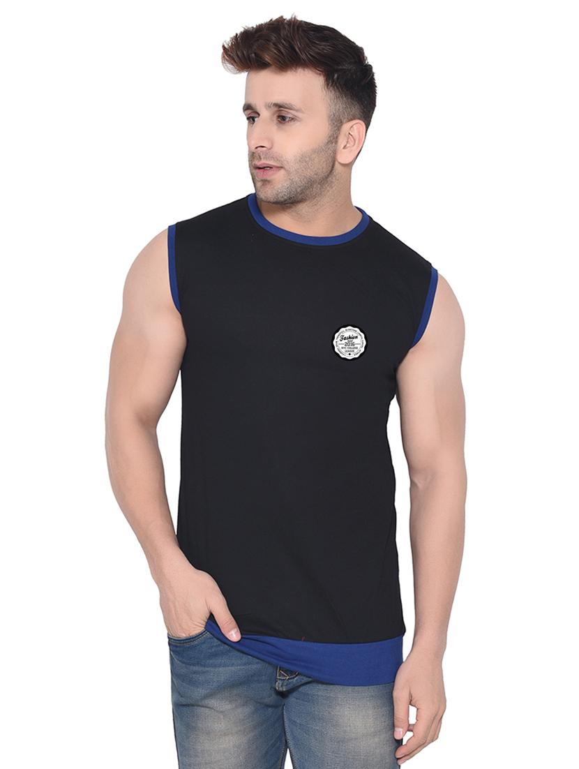 black cotton blend t-shirt - 20842017 - Zoom Image - 0