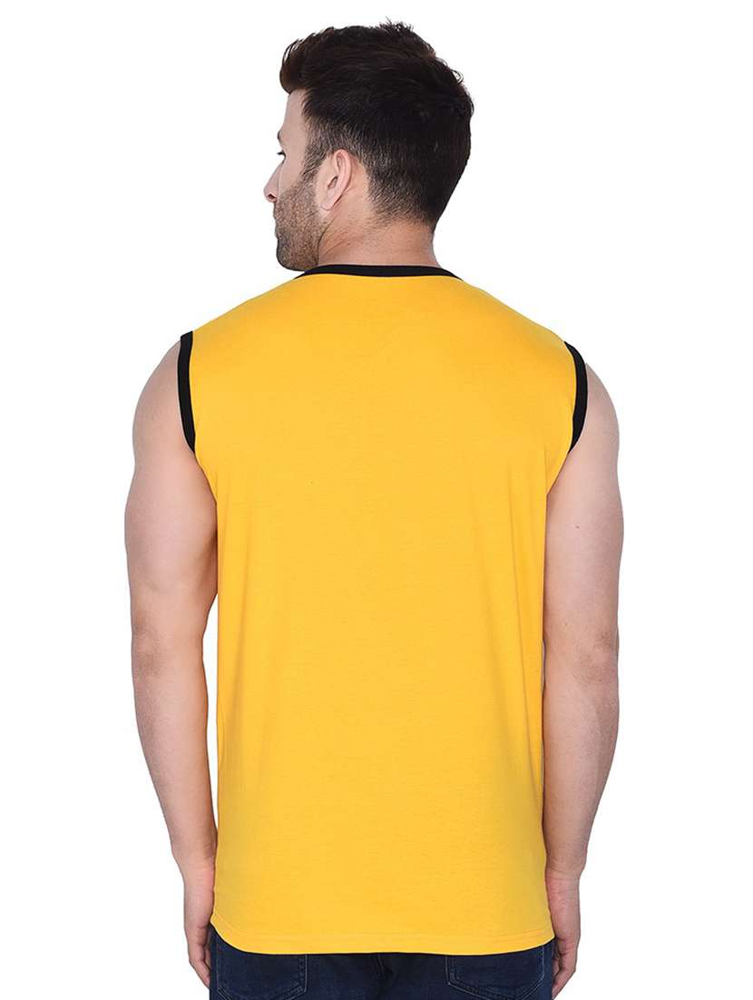 men solid sleeveless t-shirt - 20842070 -  Standard Image - 2