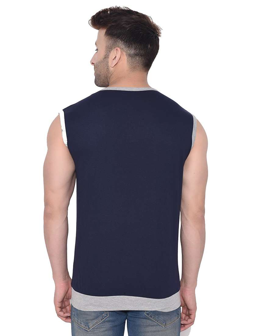 dark blue cotton blend t-shirt - 20842071 -  Standard Image - 2