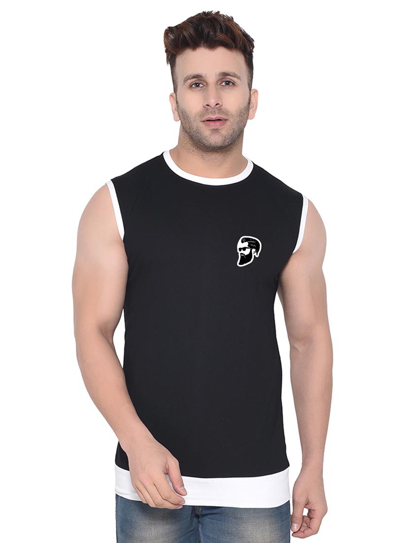 black cotton blend t-shirt - 20842084 - Zoom Image - 0
