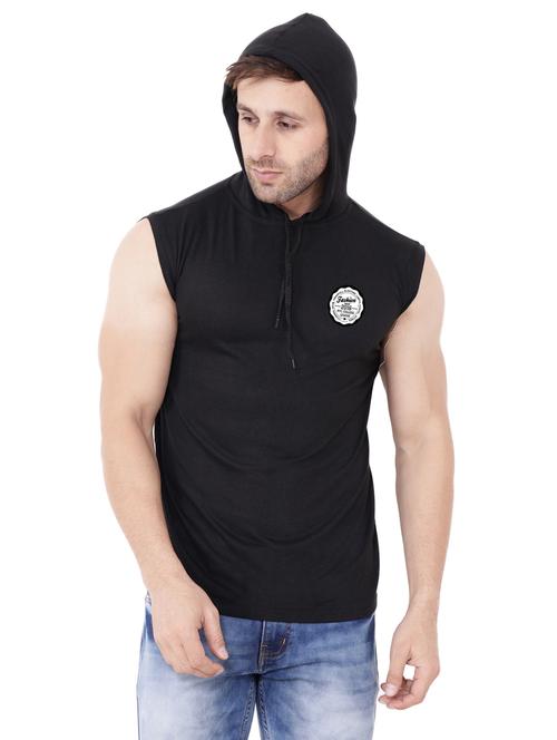 black cotton blend t-shirt - 20842115 - Standard Image - 0
