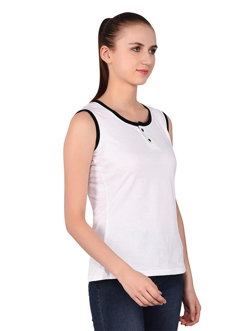 women solid round neck t-shirt - 20842134 - Standard Image - 2