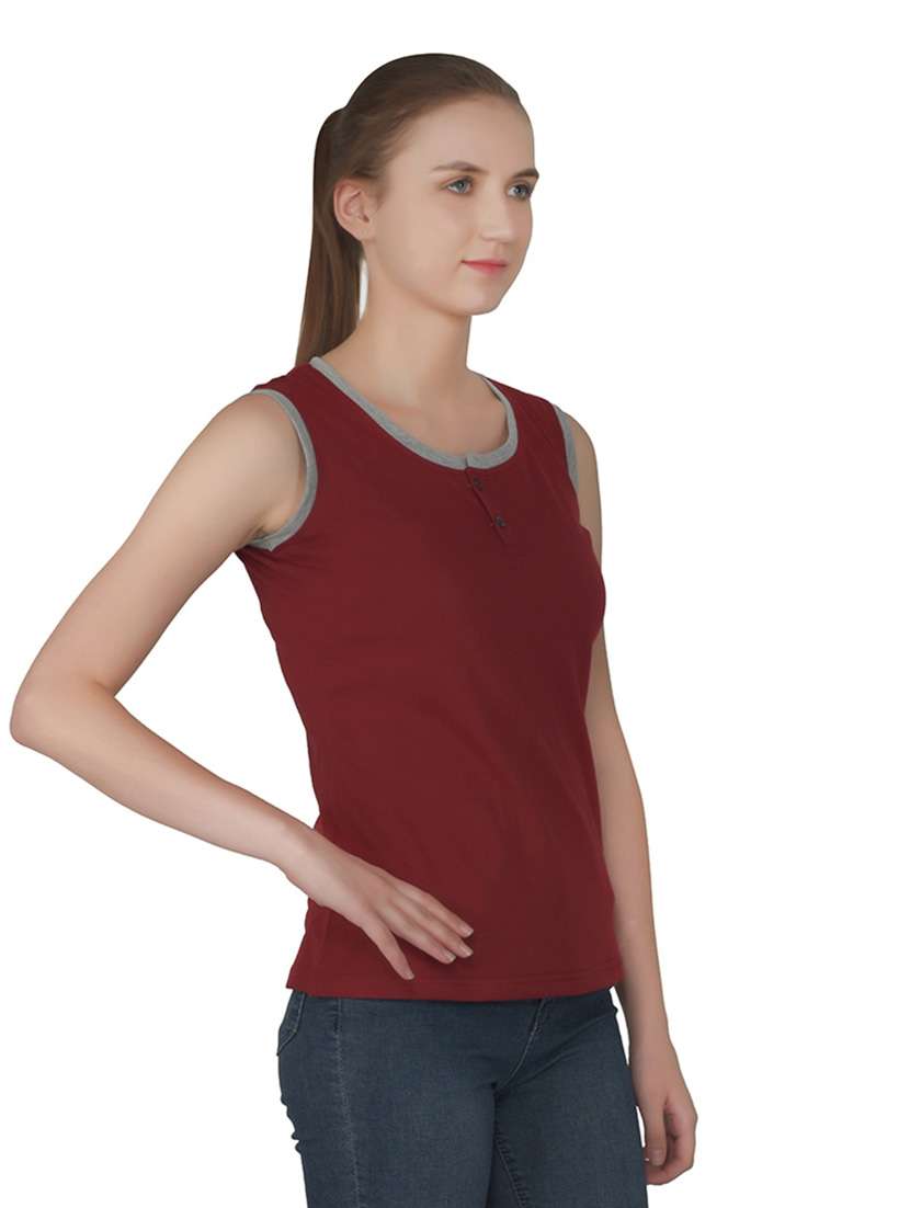 women solid round neck t-shirt - 20842138 -  Standard Image - 2