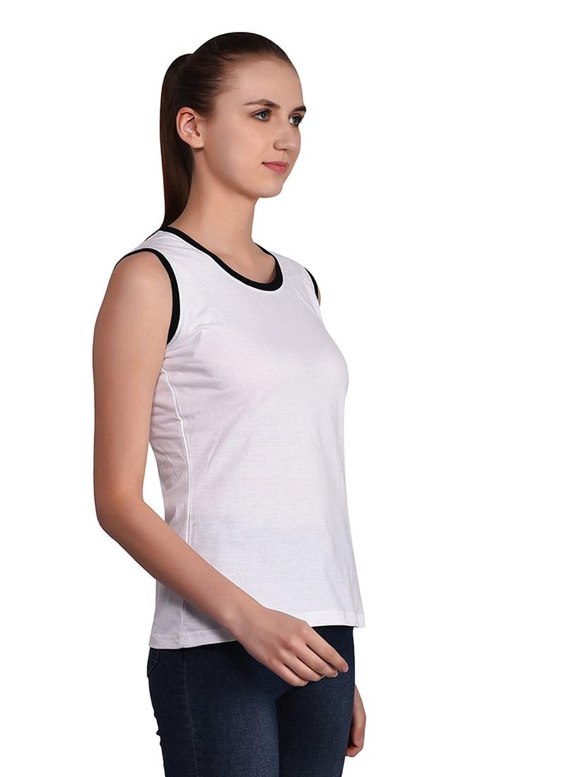 women solid round neck t-shirt - 20842140 - Standard Image - 2