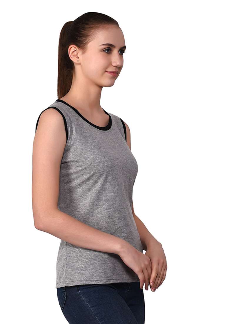 women solid round neck t-shirt - 20842147 - Standard Image - 2