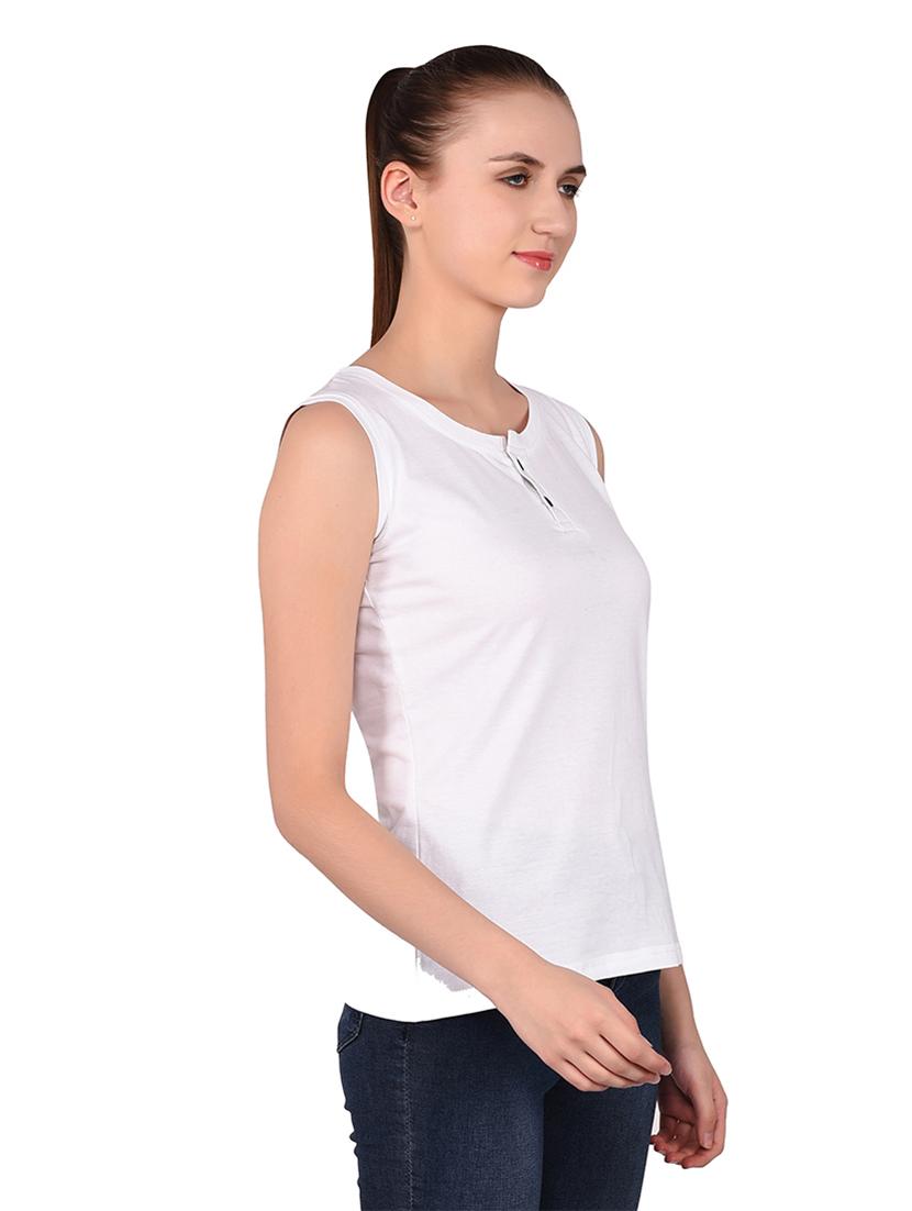 women solid round neck t-shirt - 20842151 - Standard Image - 2