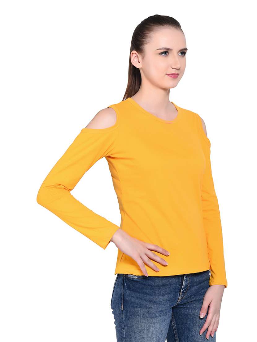 women solid round neck t-shirt - 20842152 -  Standard Image - 2