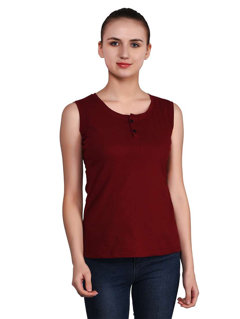 women solid round neck t-shirt